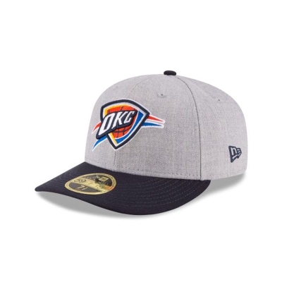 Sapca New Era Oklahoma City Thunder NBA Heather Low Profile 59FIFTY Fitted - Gri